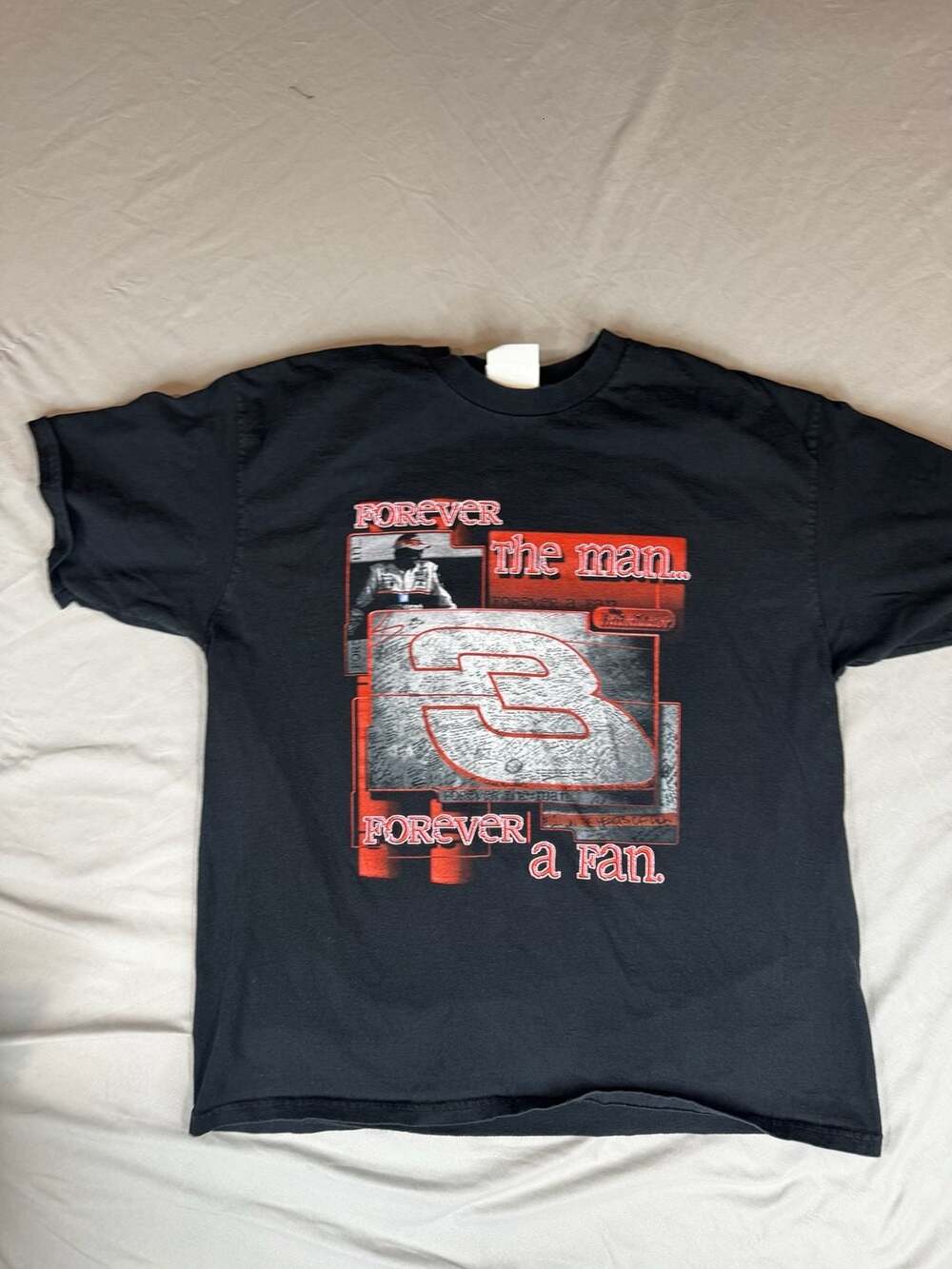 Chase Authentics Dale Earnhardt Forever The Man Size X-Large Black T-Shirt